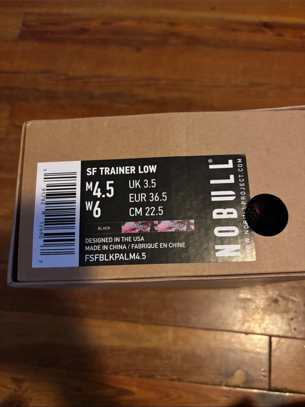 NOBULL SF Trainer Low Black with Multicolor Accent women’s size 6